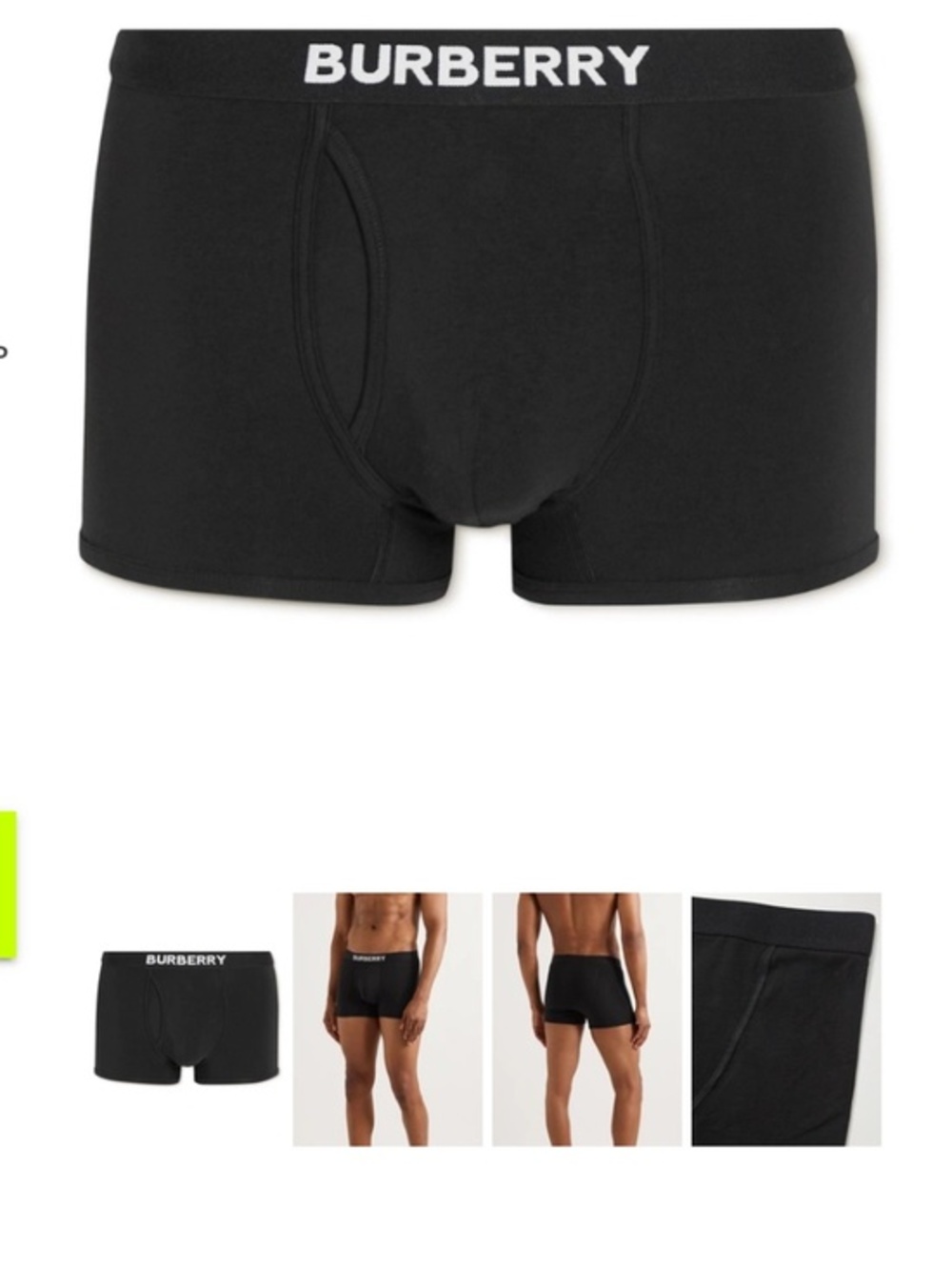 Burberry - Stretch-Cotton Jersey Boxer Briefs - Black
